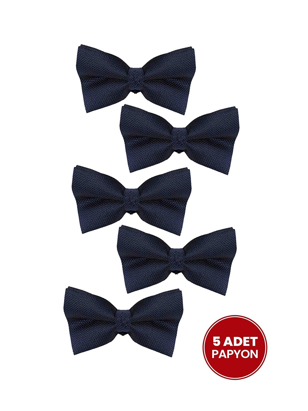 5'Li Paket Armürlü Lacivert Erkek Papyon