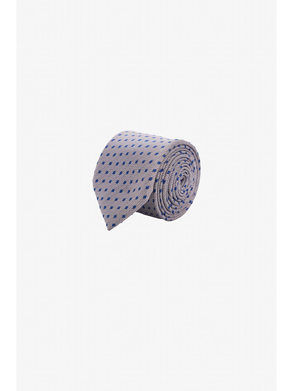 Erkek Gri-Lacivert Desenli Kravat