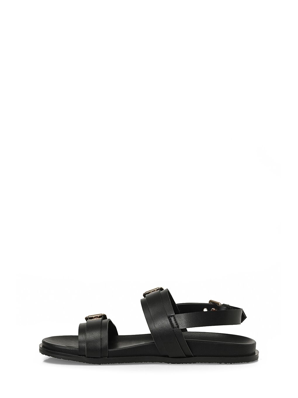 26S-305 6FX Siyah Kadın Düz Sandalet-2