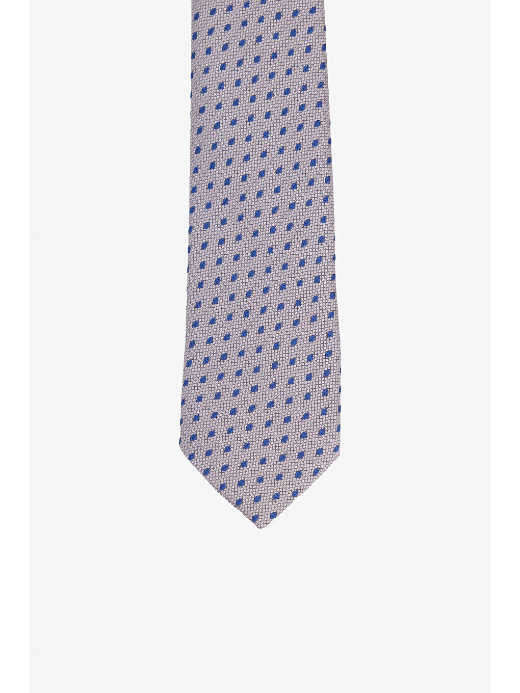 Erkek Gri-Lacivert Desenli Kravat-1