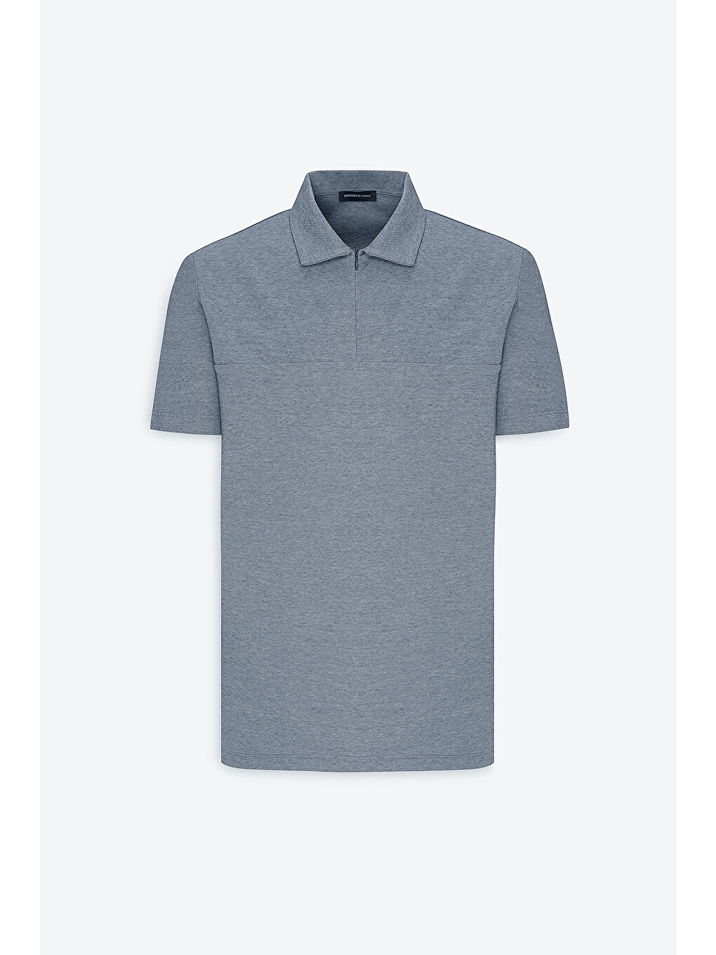 Erkek Lacivert Slim Fit Dar Kesim Pamuklu Polo Yaka Tişört-5