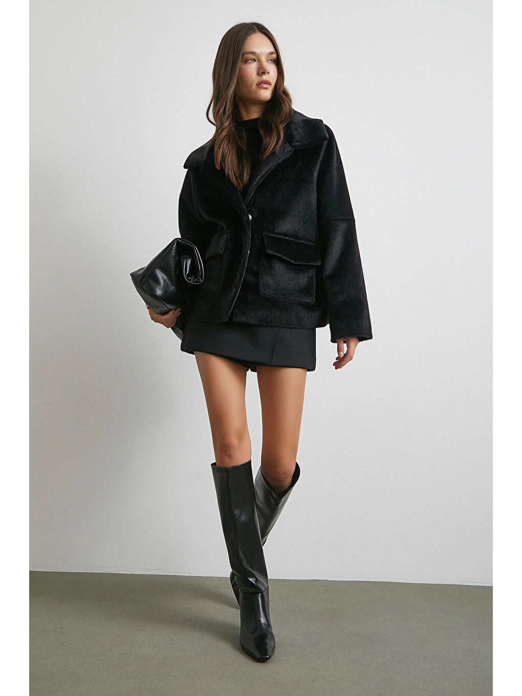 Reglan Tay Flok Mont Siyah