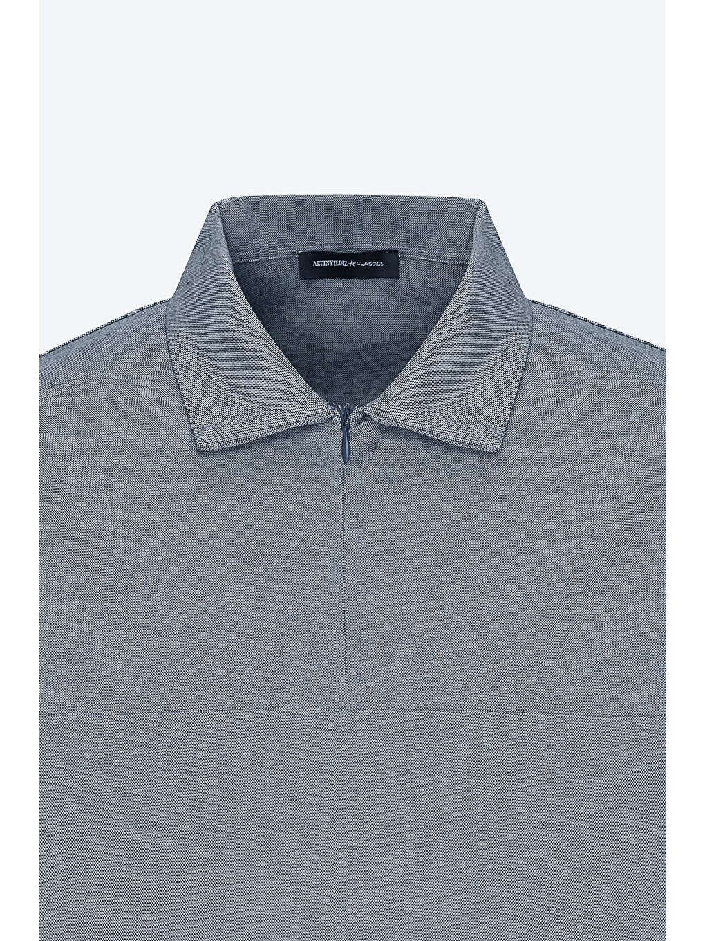 Erkek Lacivert Slim Fit Dar Kesim Pamuklu Polo Yaka Tişört-6