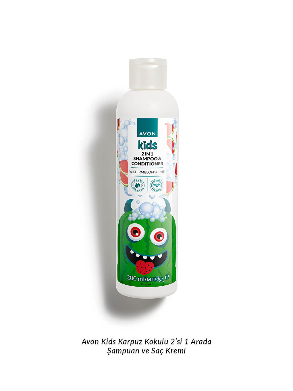 AVON Kids 2 si 1 Arada Karpuz Kokulu Çocuk Saç Kremi ve Şampuanı 200 Ml. - 1