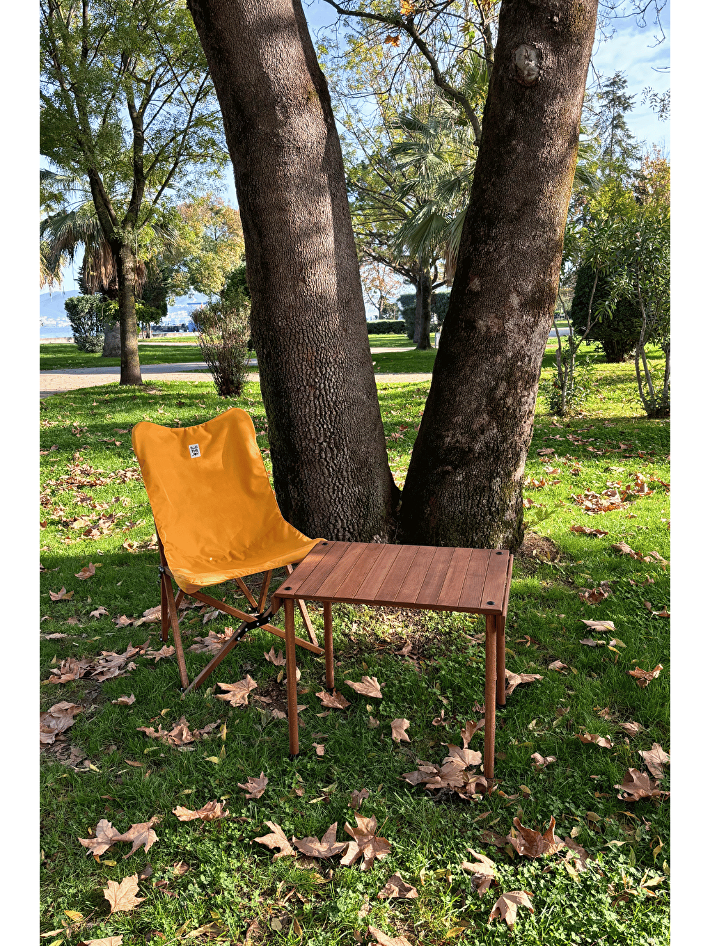 Kırmızı TrailTop Ahşap Katlanır Kamp Masası -45*60*50cm-4