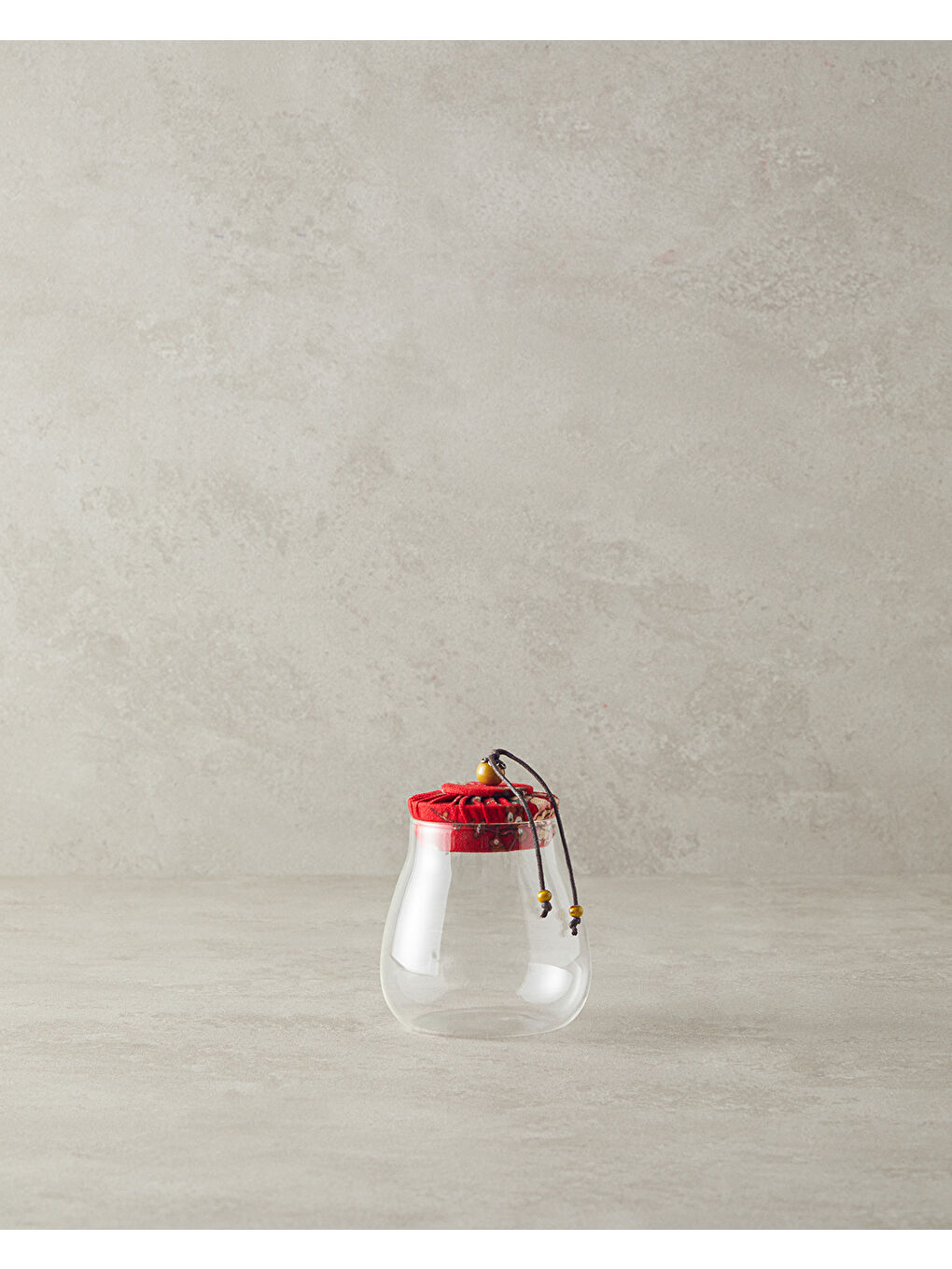 Vintage Borosilikat Kavanoz Kırmızı