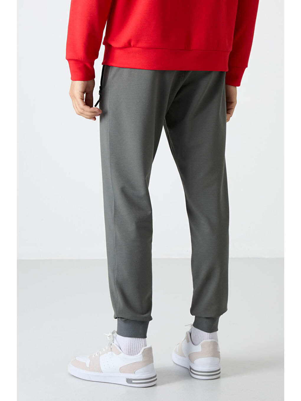 Haki Air Baskılı Fermuar Cepli Standart Kalıp Erkek Jogger Eşofman Altı- 84587-4