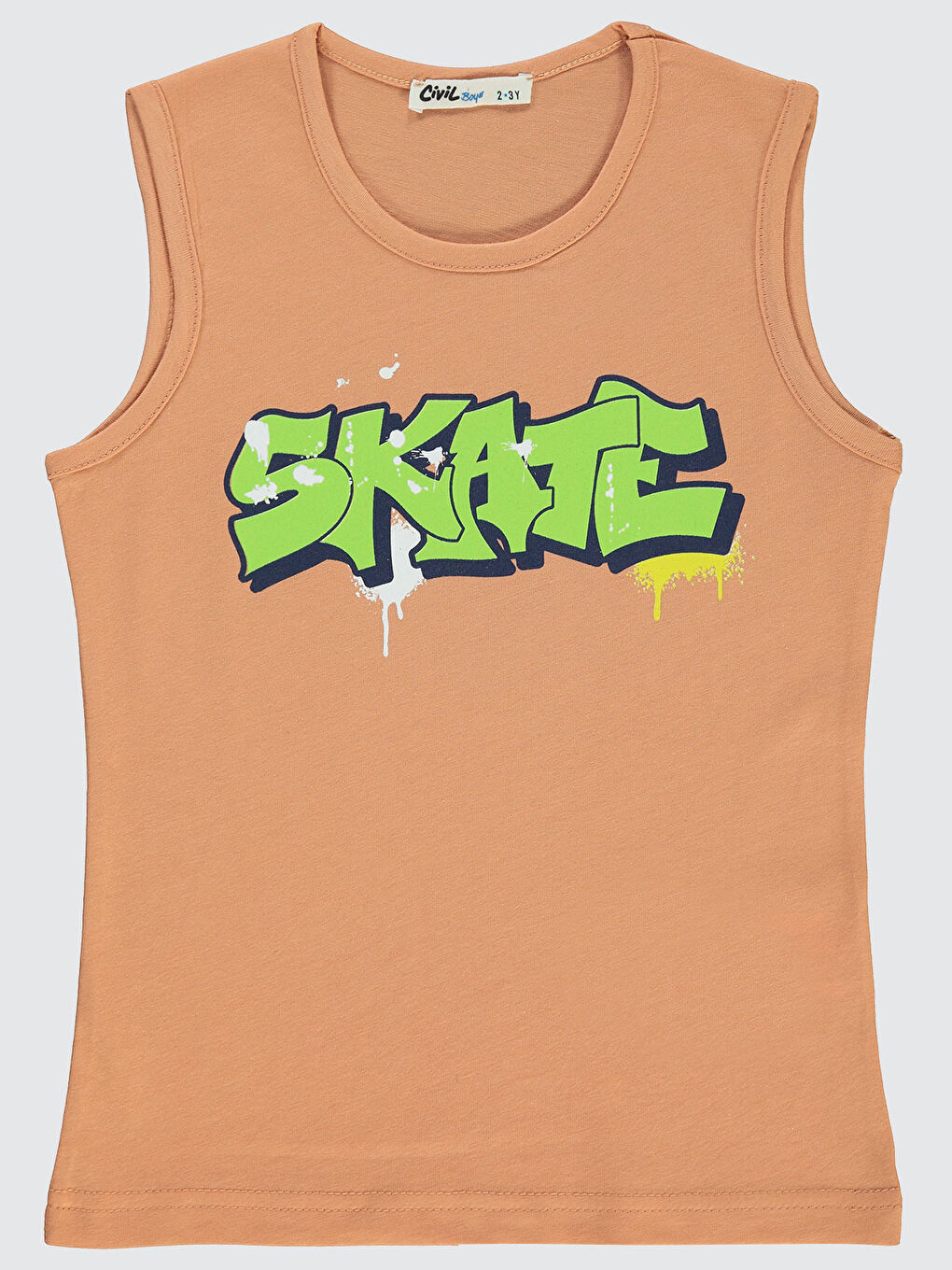 Kahverengi Boys Erkek Çocuk Tişört 2-5 Yaş Kiremit