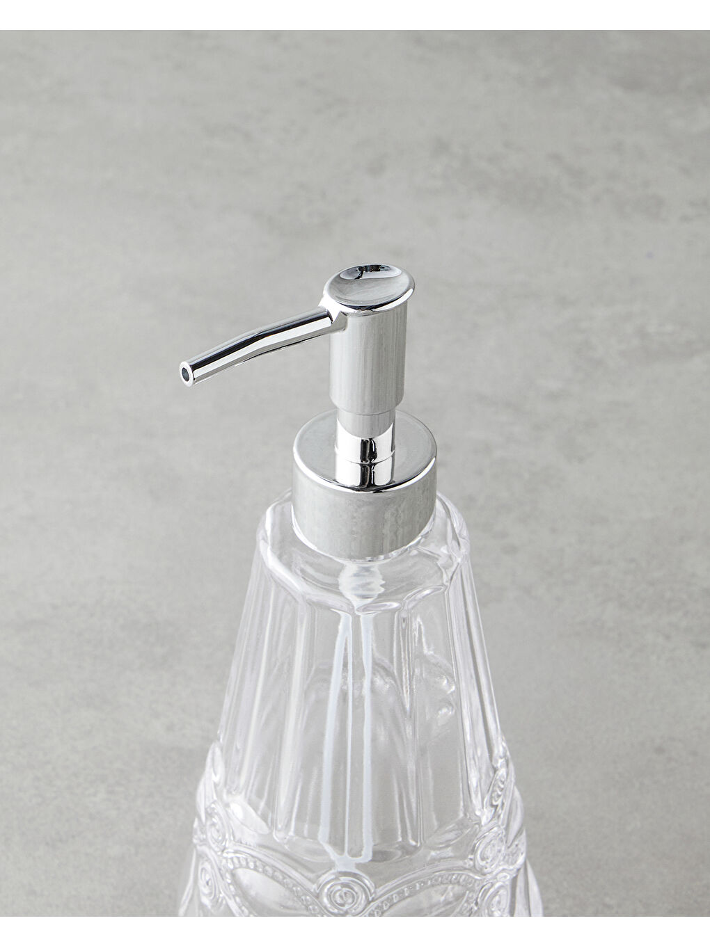 Renksiz Mare Cam Banyo Sıvı Sabunluk 10x20 cm Şeffaf-2