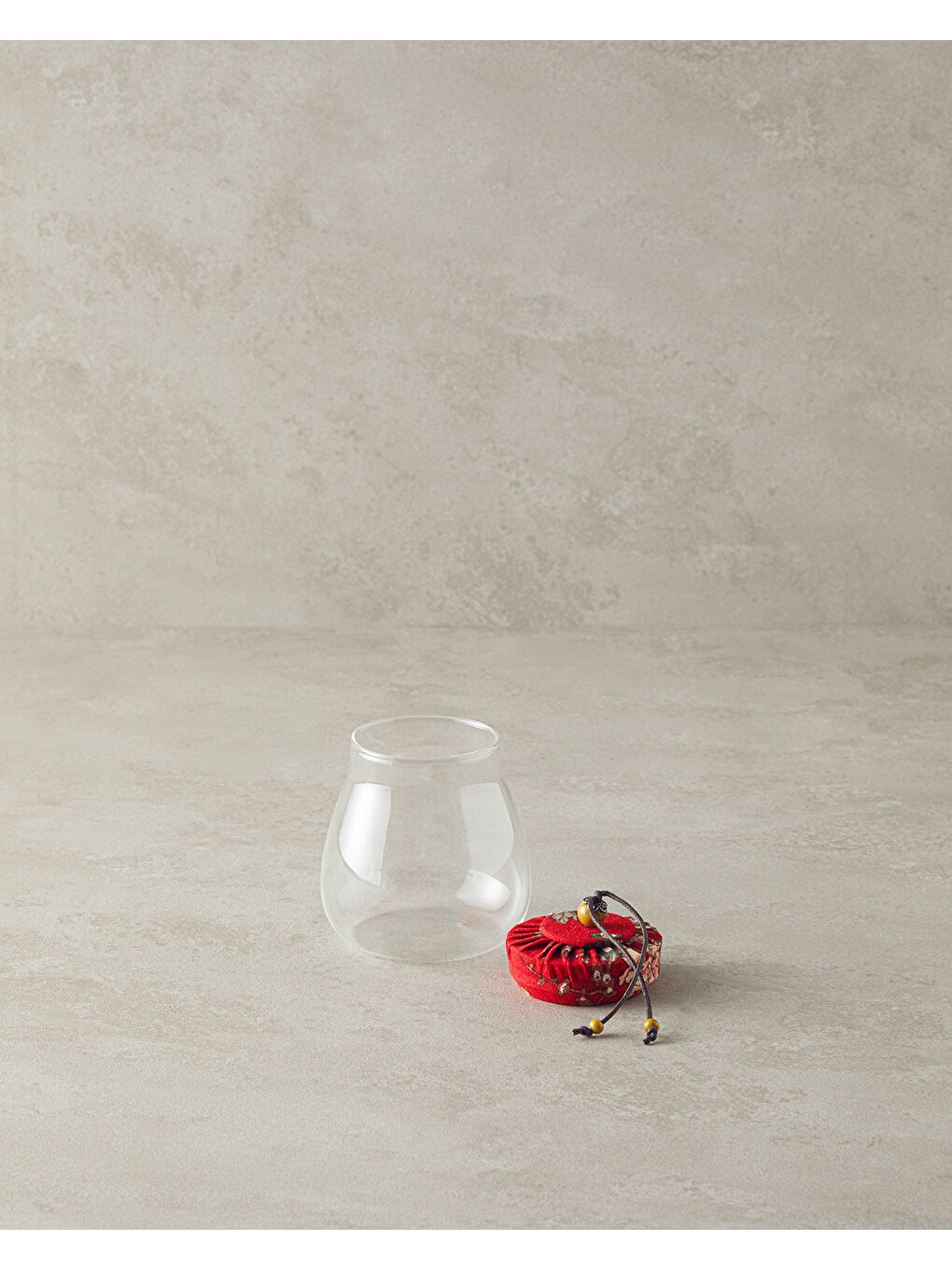 Vintage Borosilikat Kavanoz Kırmızı-1