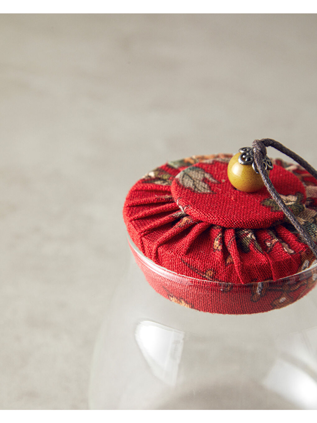 Vintage Borosilikat Kavanoz Kırmızı-2