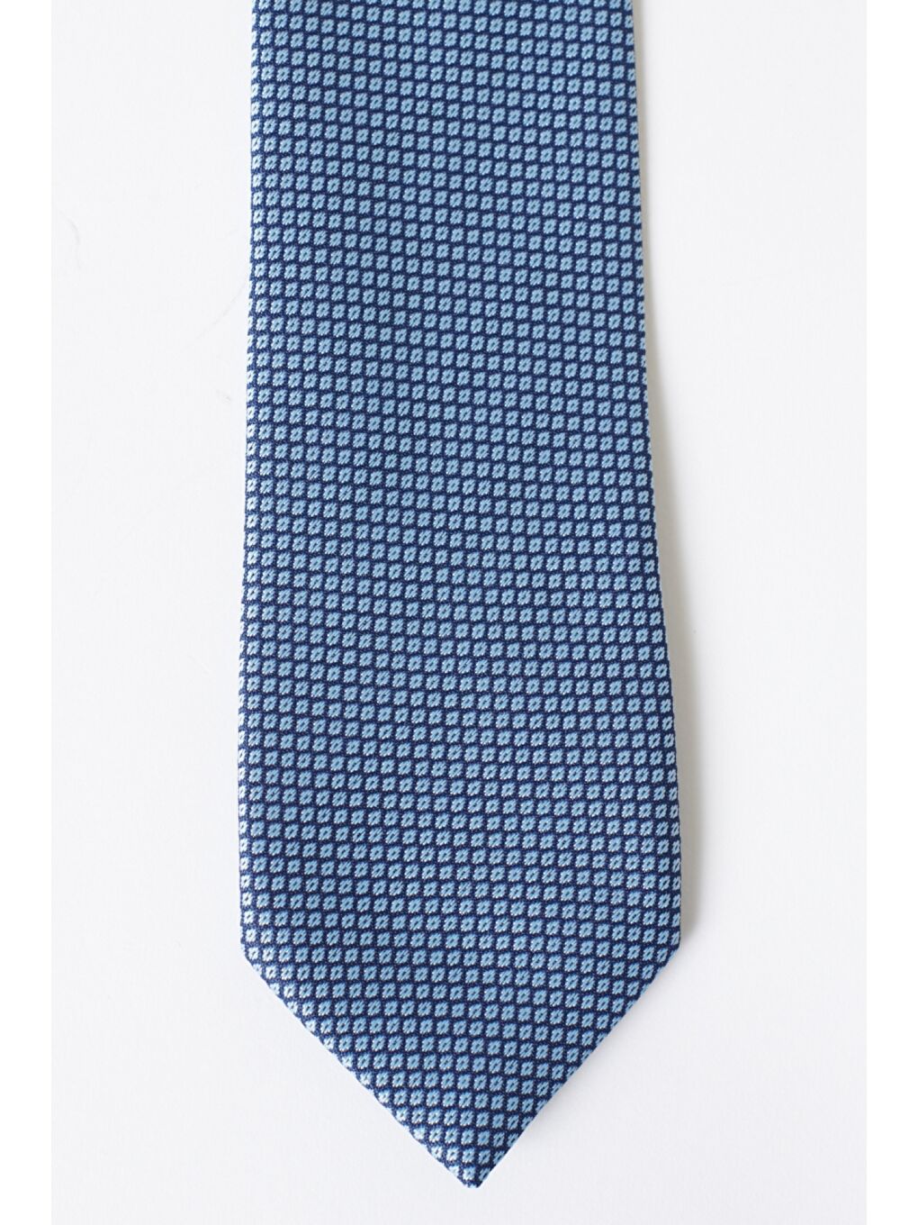 Erkek Mavi-Lacivert Desenli Mavi Lacivert Klasik Kravat-1