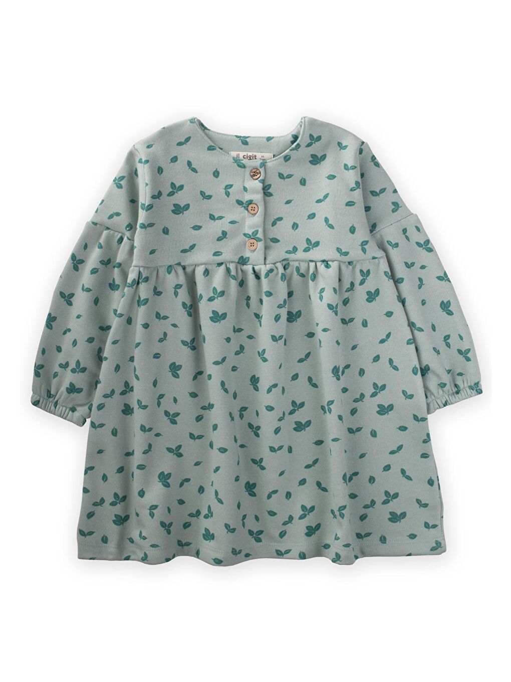 Desenli Elbise 2-8 Yaş Mint Yeşili