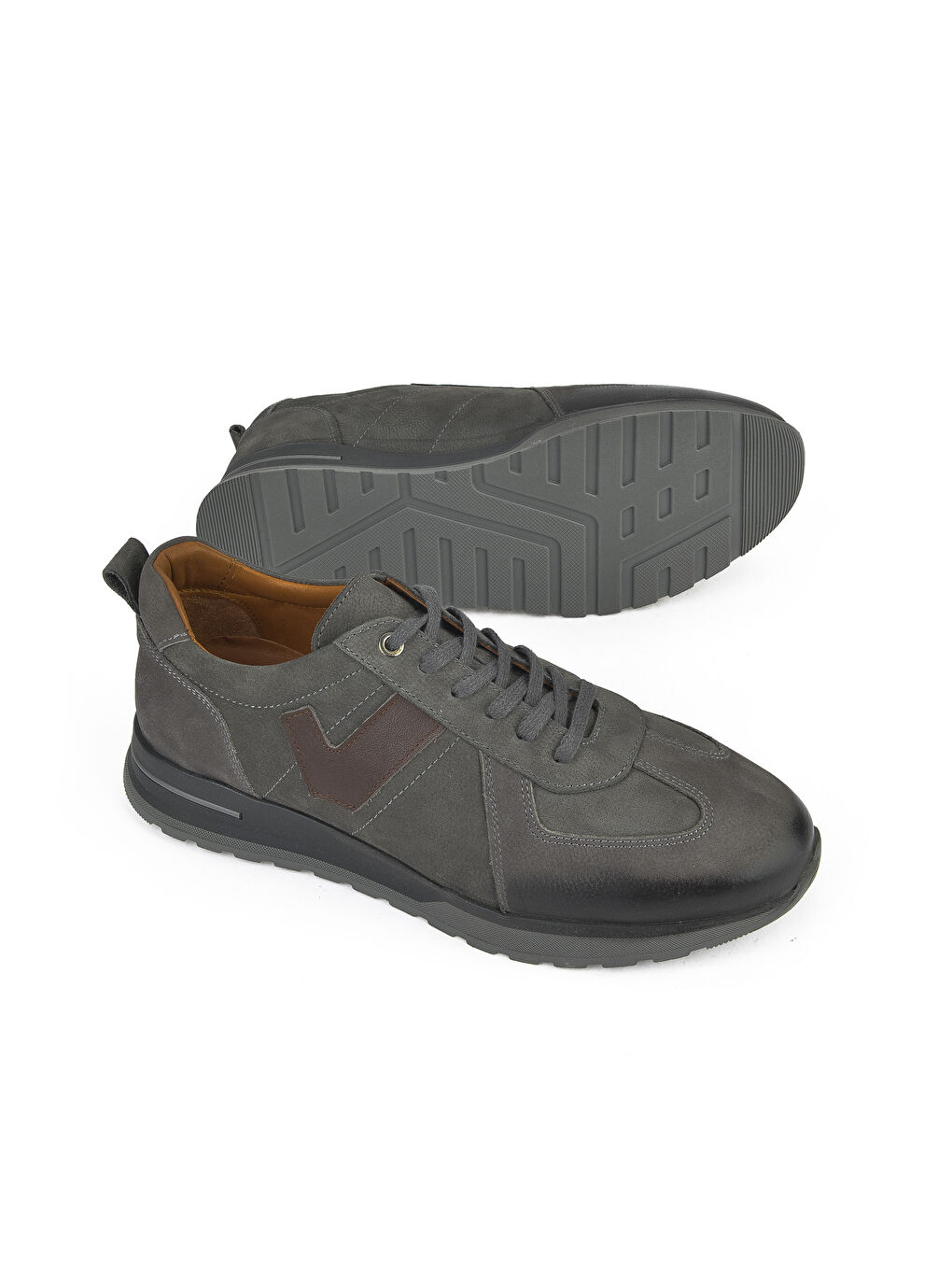 Erkek Hakiki Deri Ayakkabı 1511025Z2026 Gri-3