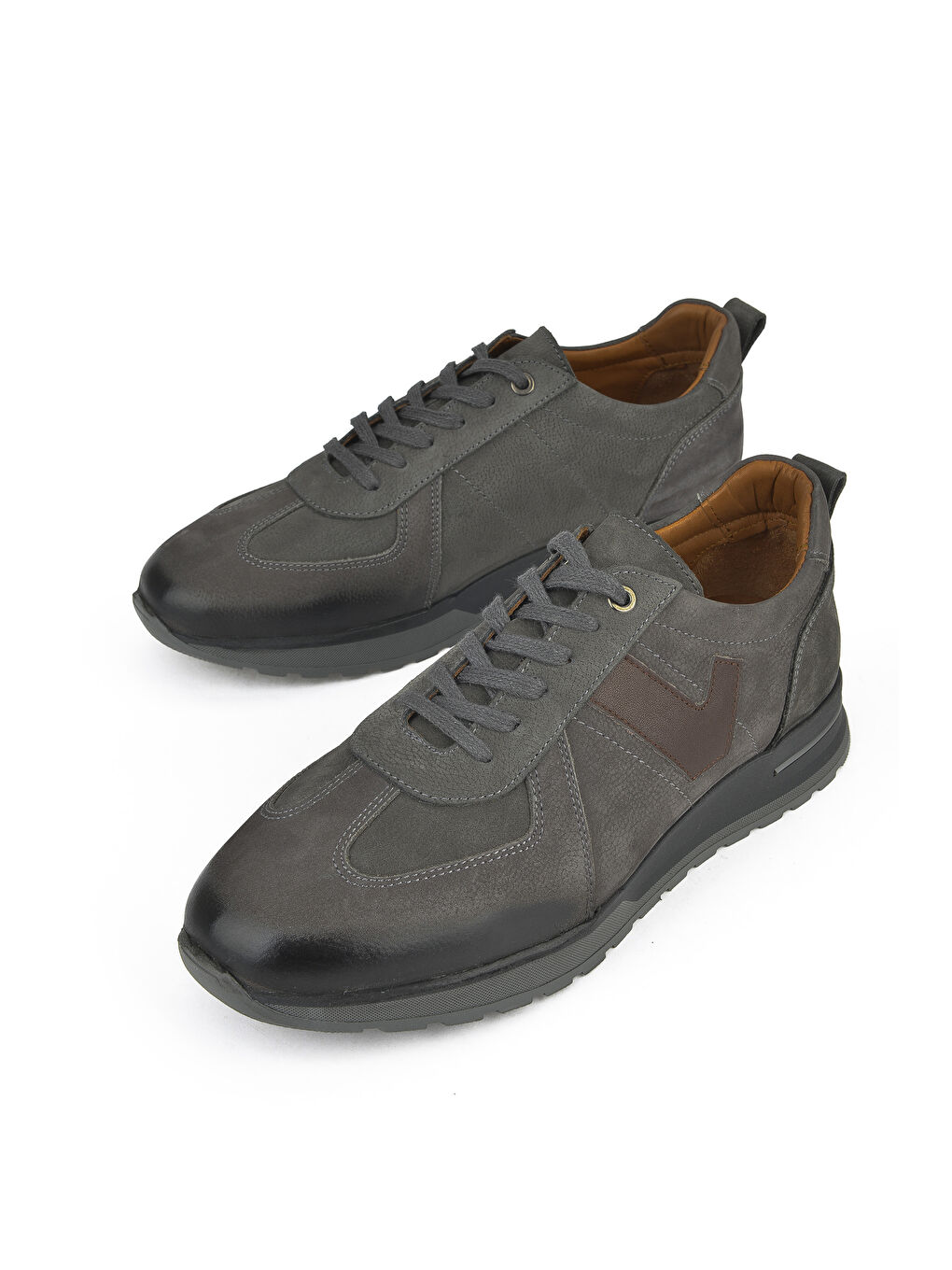 Erkek Hakiki Deri Ayakkabı 1511025Z2026 Gri-4