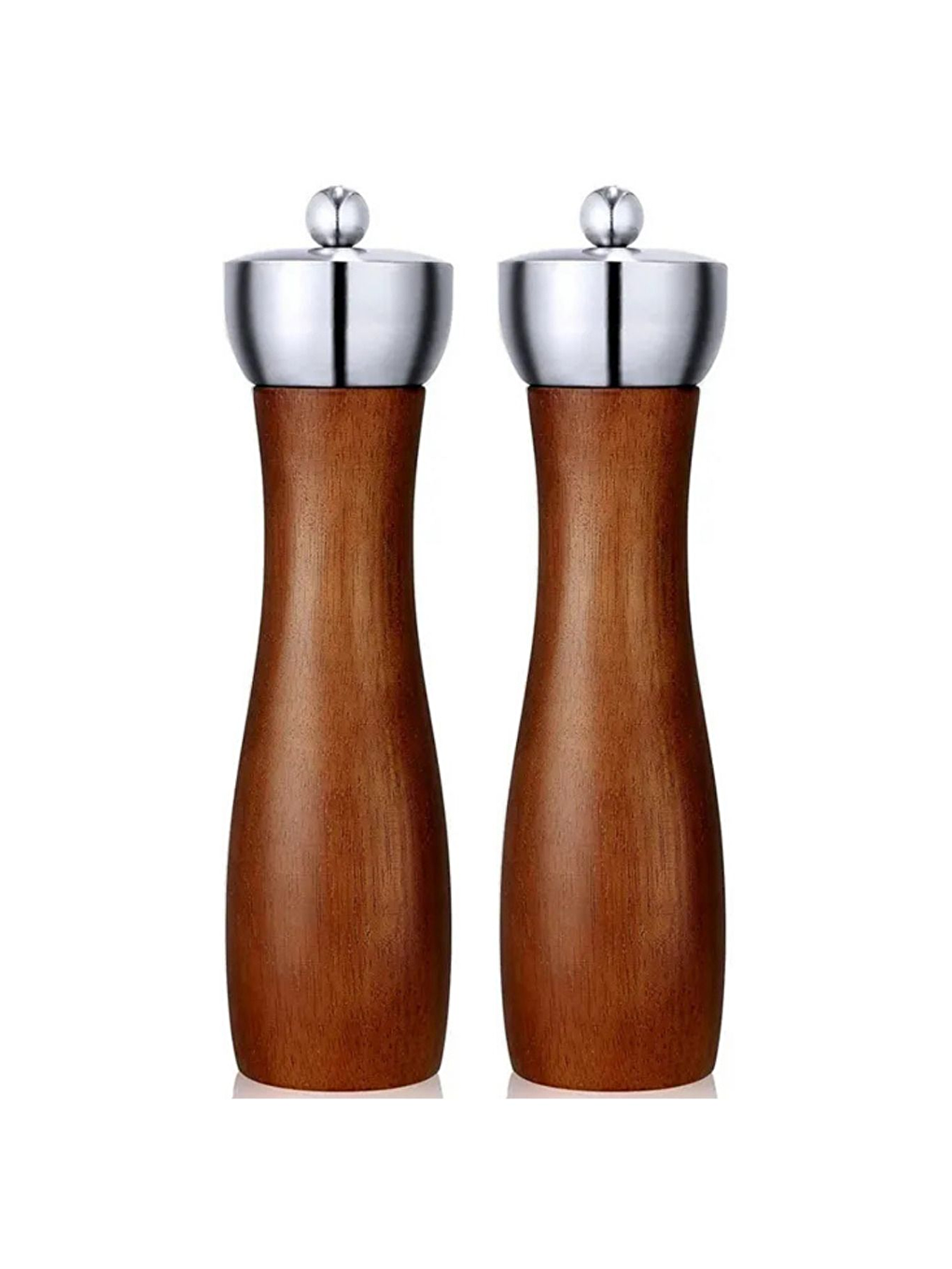 Kahverengi Akasya Komple Ahşap Baharat Öğütücüsü 21 cm - 2 Adet - 391