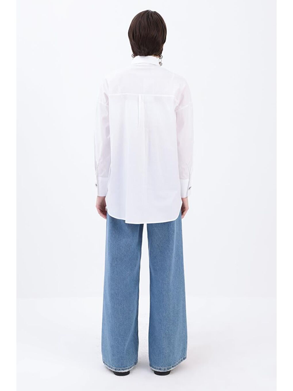 Siyah-Fırfırlı Gömlek Tunik-3