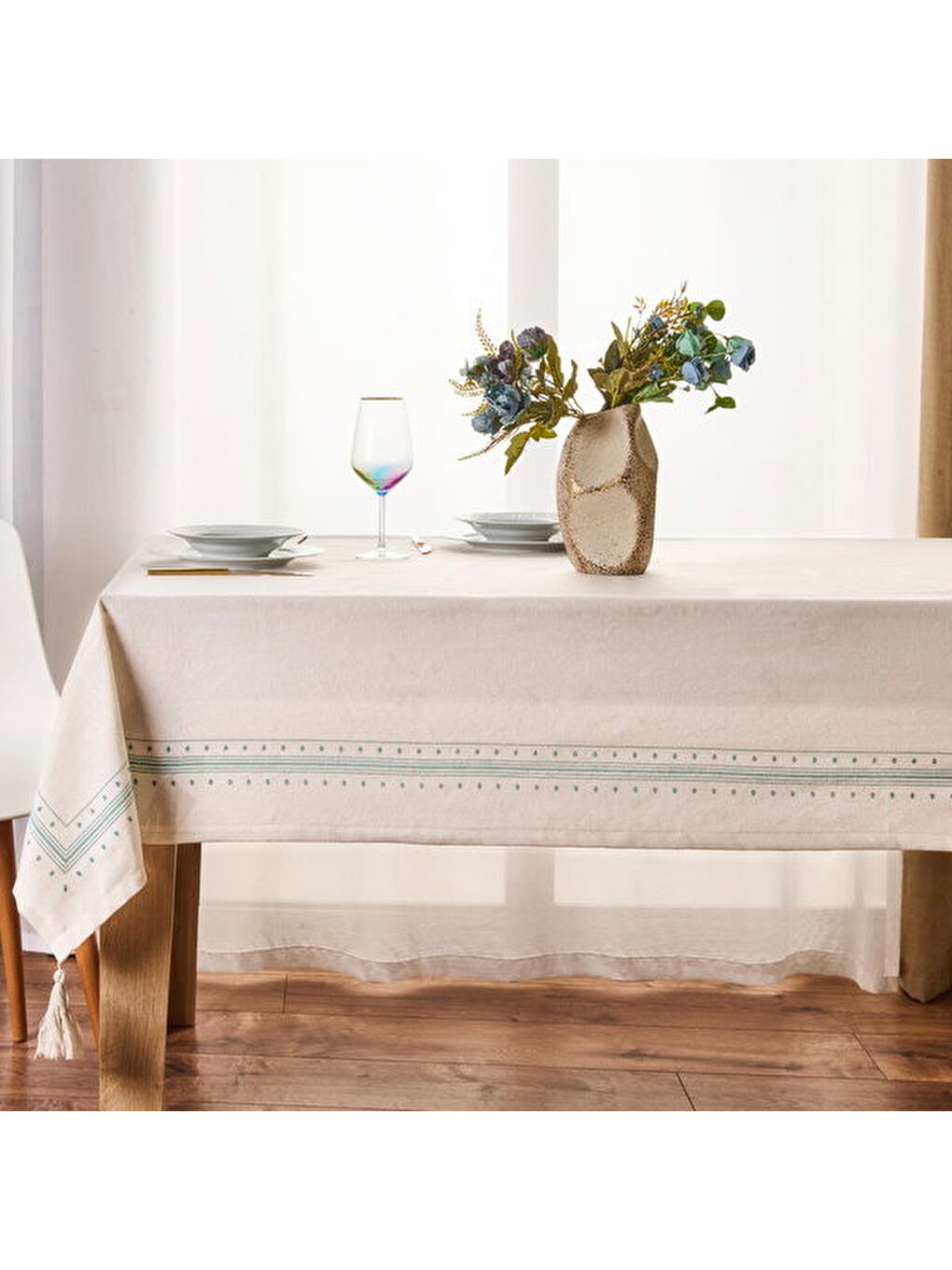 Soft Nova Masa Örtüsü - Ekru - 140x200 cm-1