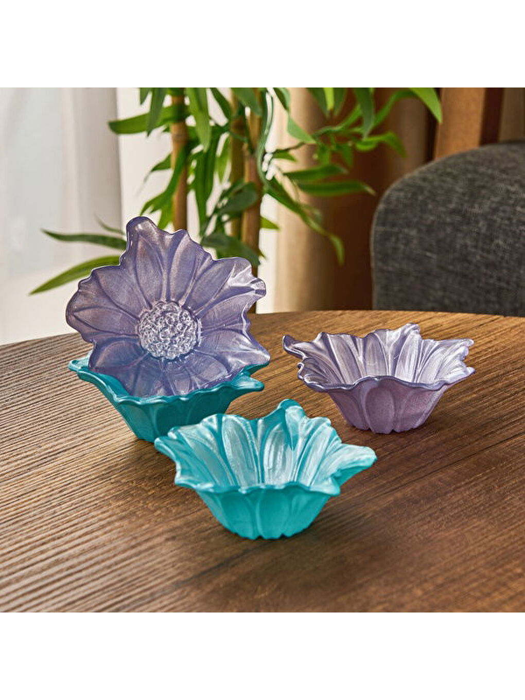 Karışık Kitchen Papatia 4'lü Çerezlik Seti - Renkli - 10 cm