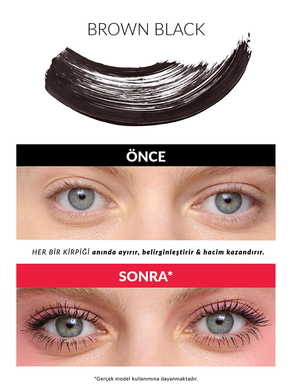 Fan-Omenal Hacim Veren & Tek Tek Ayıran Maskara Brown Black-2