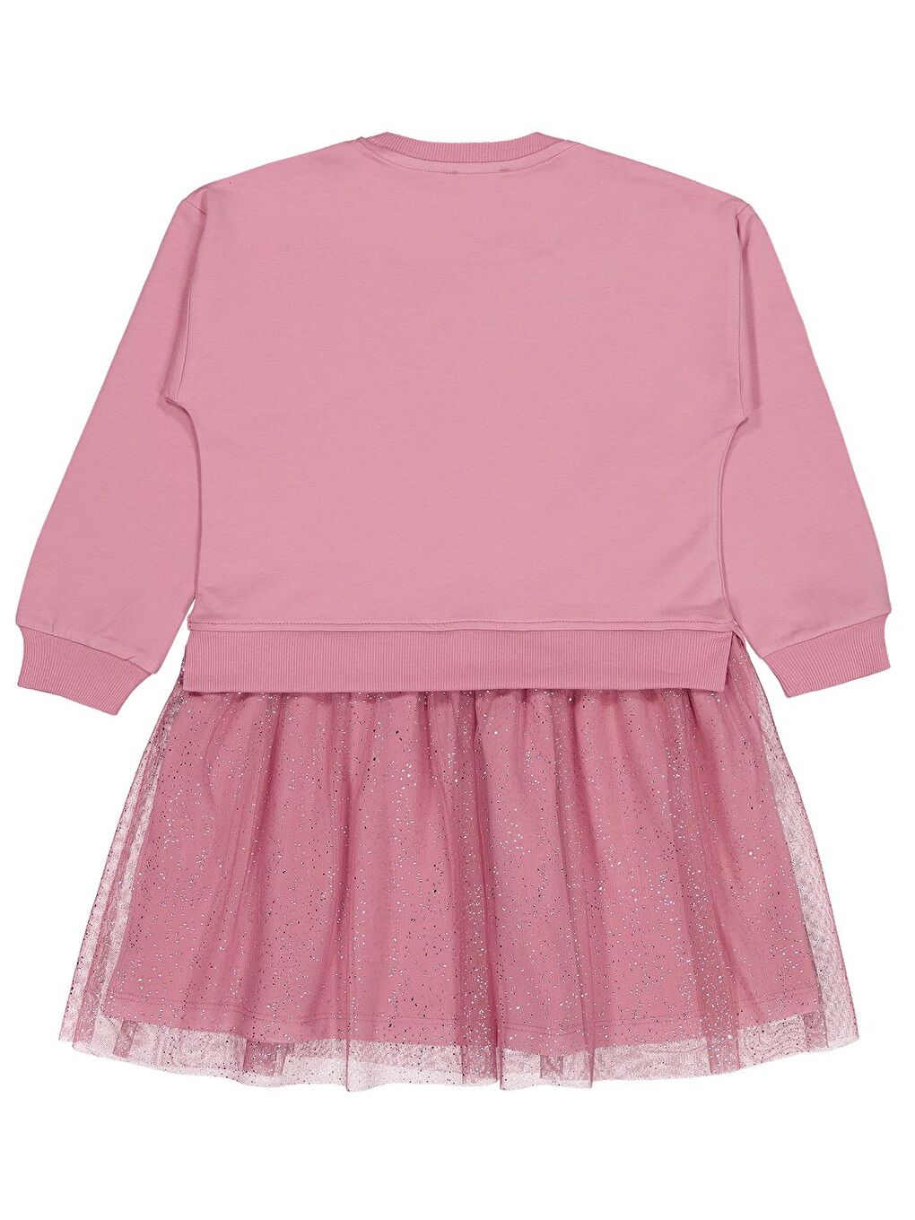 Girls Fiyonk Baskılı 6-9 Yaş Elbise - Pembe 8-9 Yaş-1