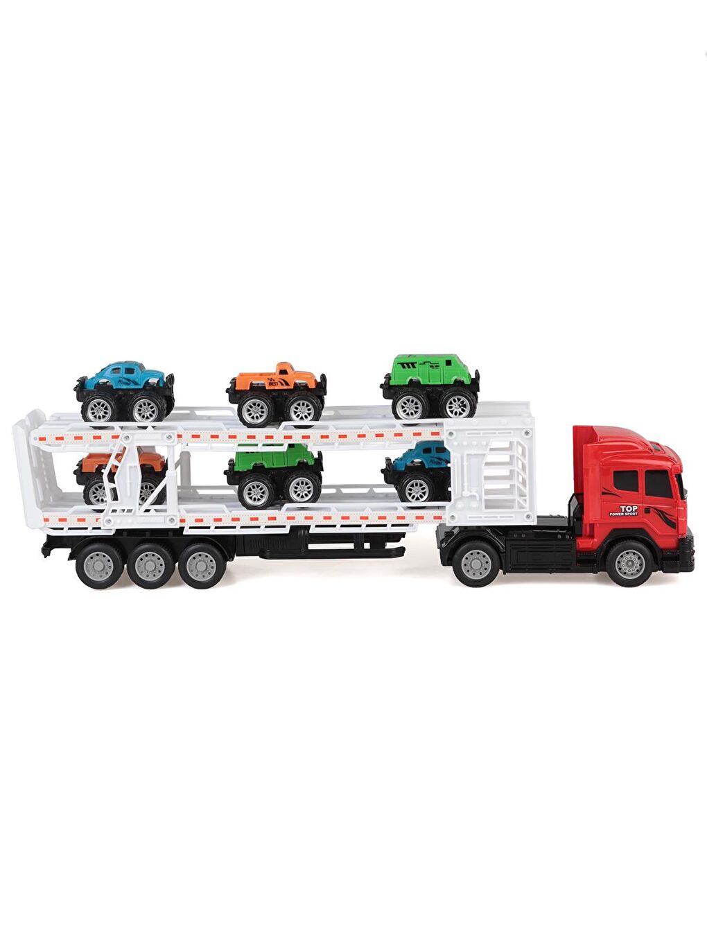 Seher Oyuncak Uzaktan Kumandalı Tır-Araba Taşıyan Dorse - Kırmızı-2