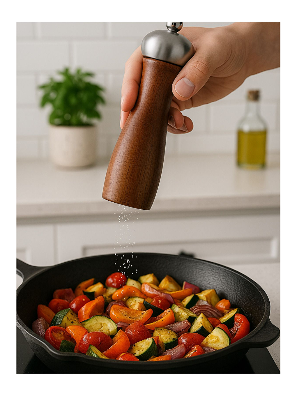 Kahverengi Akasya Komple Ahşap Baharat Öğütücüsü 21 cm - 2 Adet - 391-1