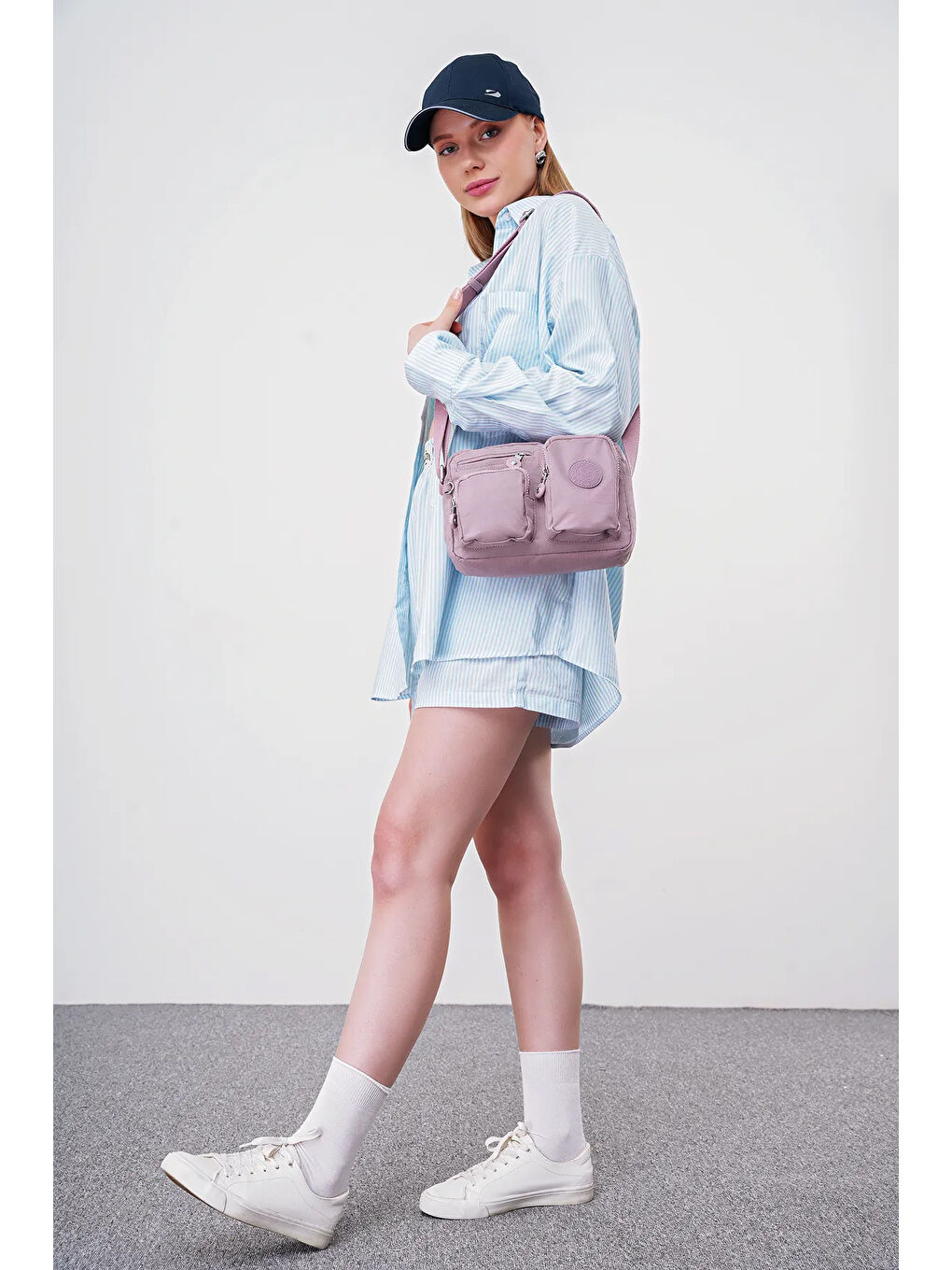 Lila Çok Gözlü Çapraz Askılı Kadın Çanta BHPC6005-1