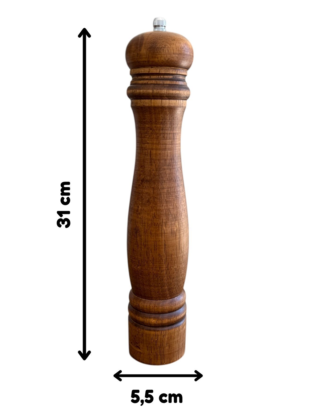 Kahverengi Ahşap Gövdeli Baharat Öğütücüsü Büyük Boy 31 cm 2 Adet-1