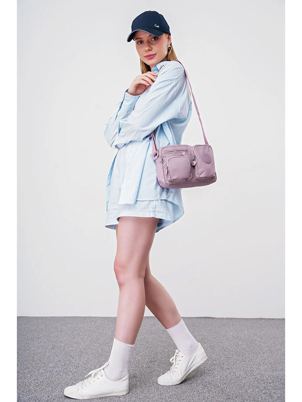 Lila Çok Gözlü Çapraz Askılı Kadın Çanta BHPC6005-2