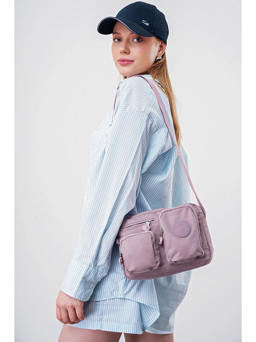 Lila Çok Gözlü Çapraz Askılı Kadın Çanta BHPC6005-3