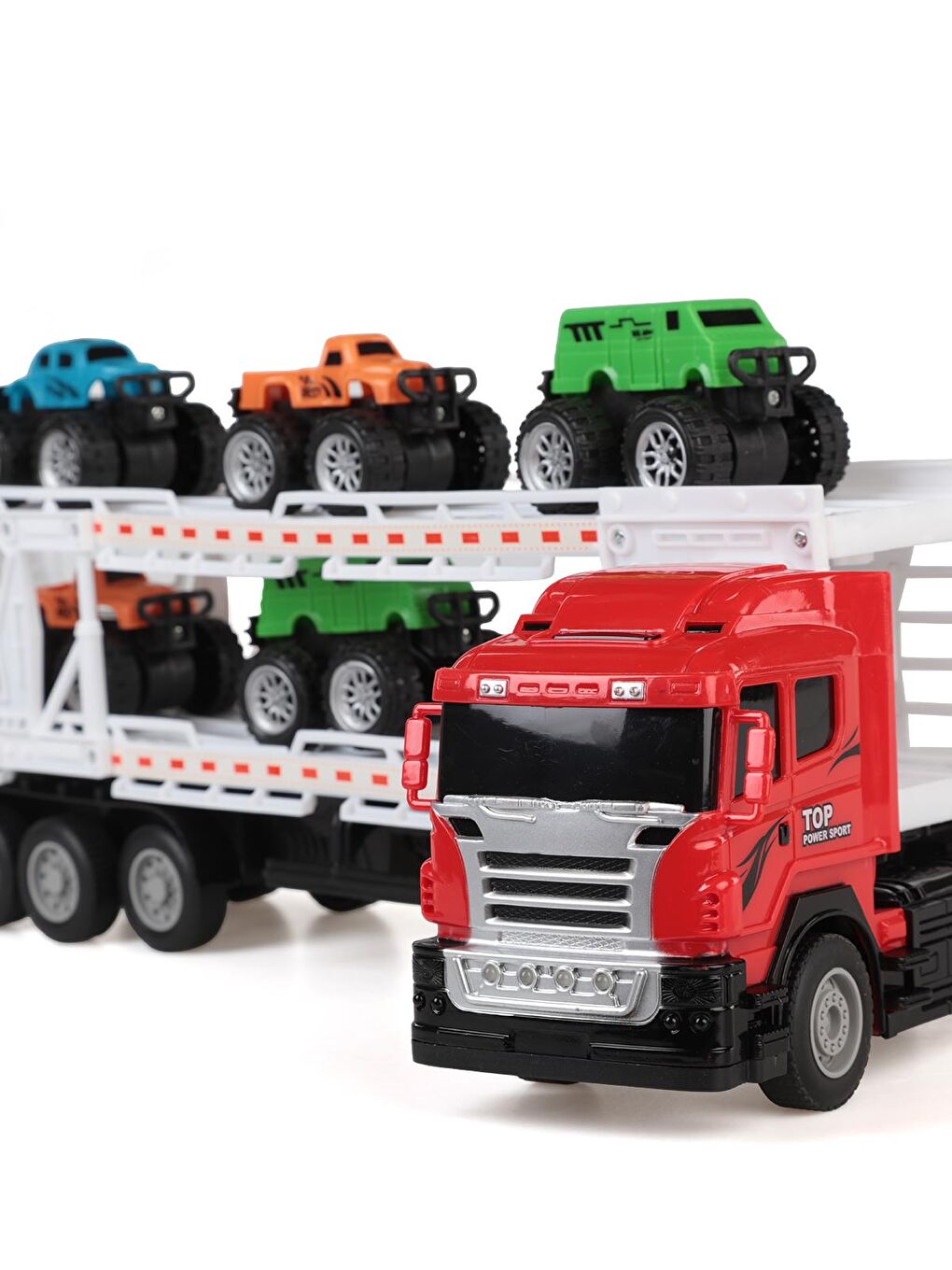 Seher Oyuncak Uzaktan Kumandalı Tır-Araba Taşıyan Dorse - Kırmızı-4