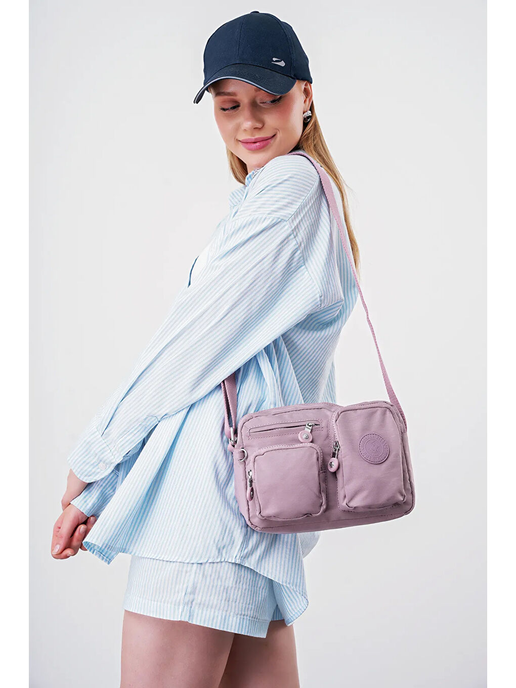 Lila Çok Gözlü Çapraz Askılı Kadın Çanta BHPC6005-4