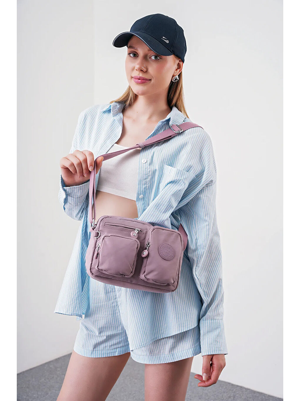 Lila Çok Gözlü Çapraz Askılı Kadın Çanta BHPC6005-5