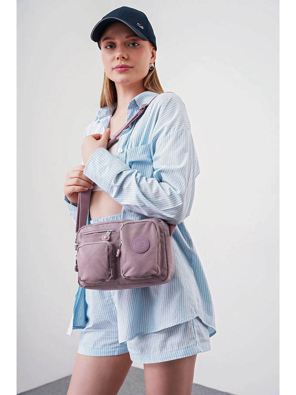 Lila Çok Gözlü Çapraz Askılı Kadın Çanta BHPC6005-6