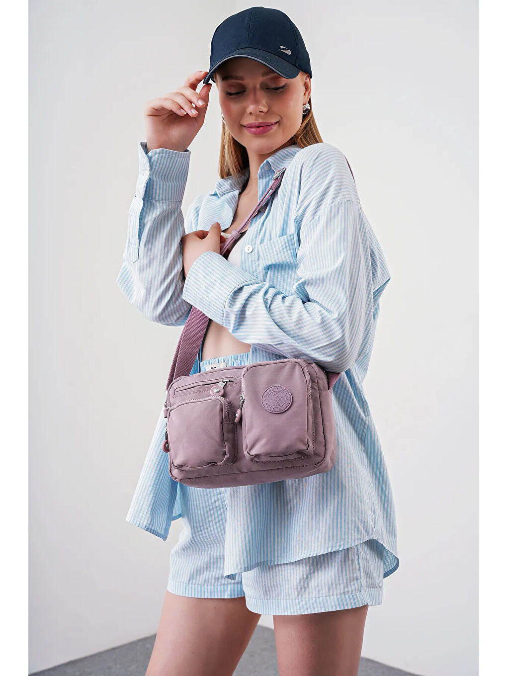 Lila Çok Gözlü Çapraz Askılı Kadın Çanta BHPC6005-7