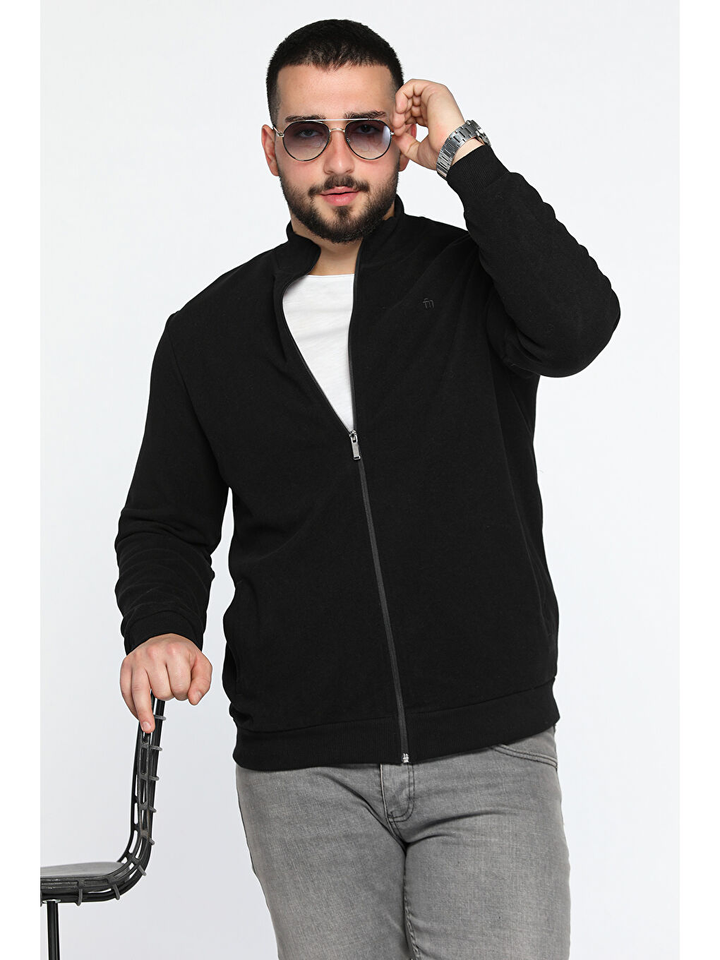 Mishar İtalia Siyah Erkek Fermuarlı Yarım Balıkçı Yaka Sweatshirt - 1