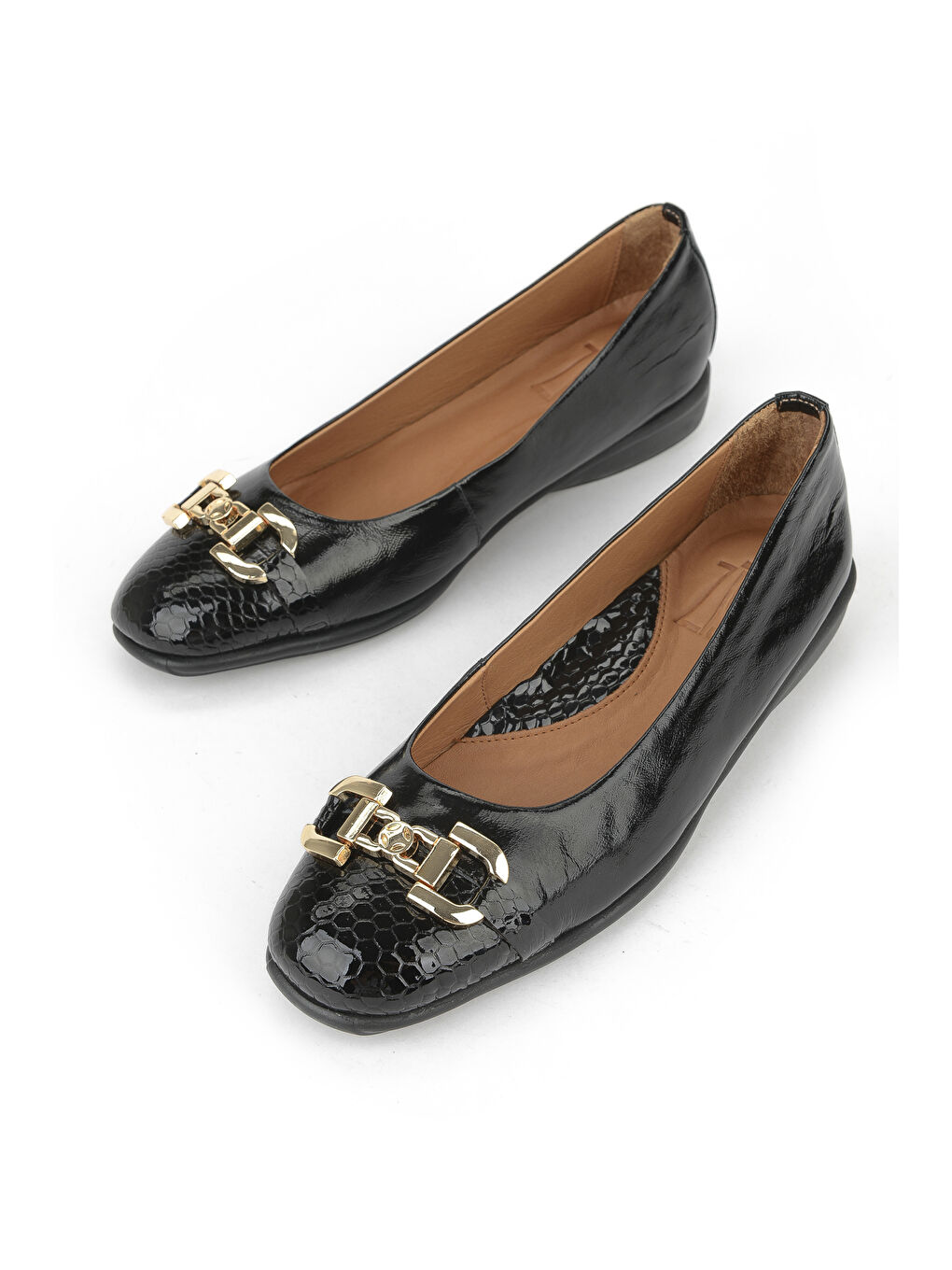 Kadın Hakiki Deri Babet 1531050Z26142208K Siyah-5