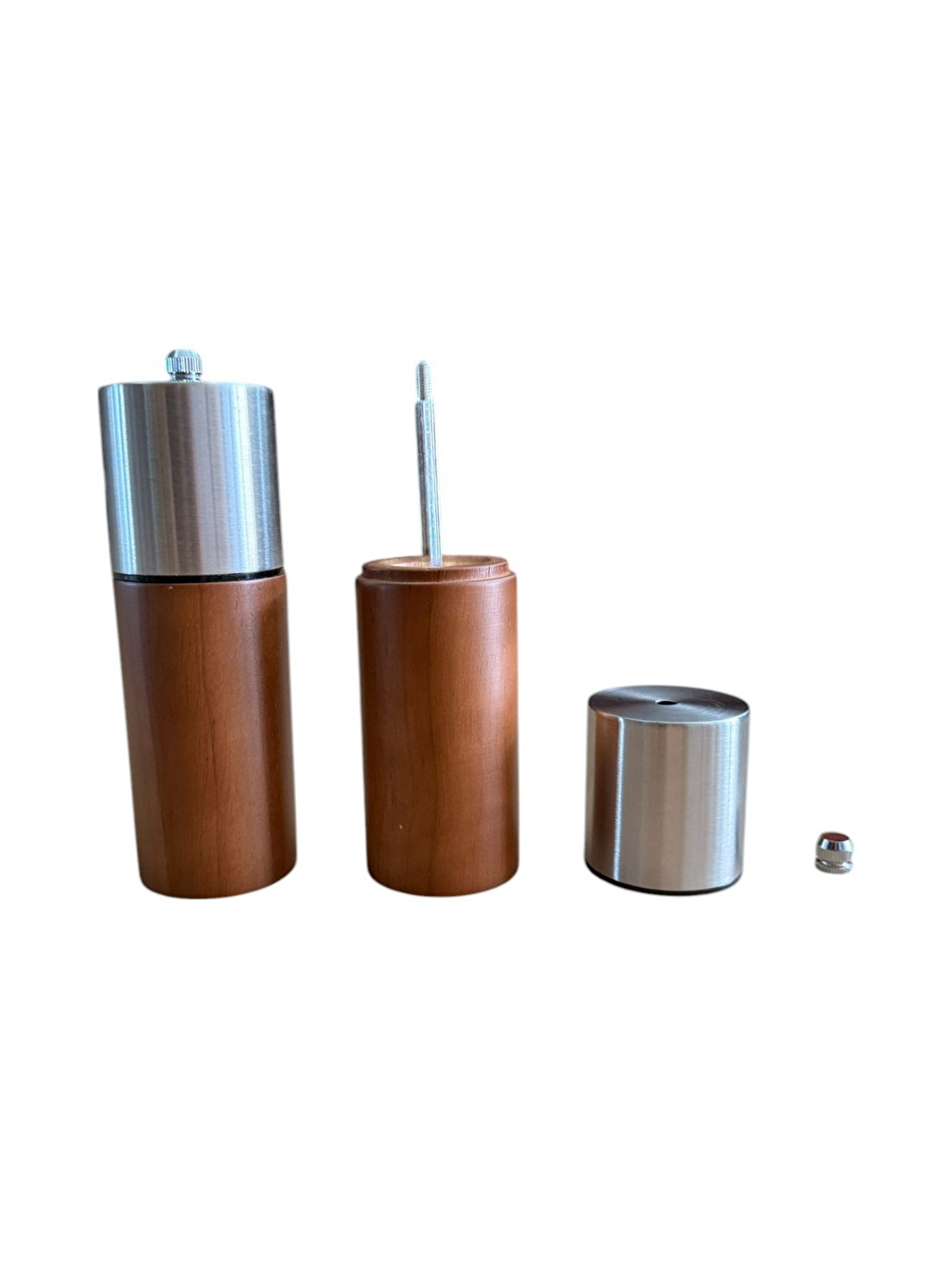 Kahverengi Ahşap Gövdeli Baharat Öğütücüsü 16 cm - 2 Adet - 374-2
