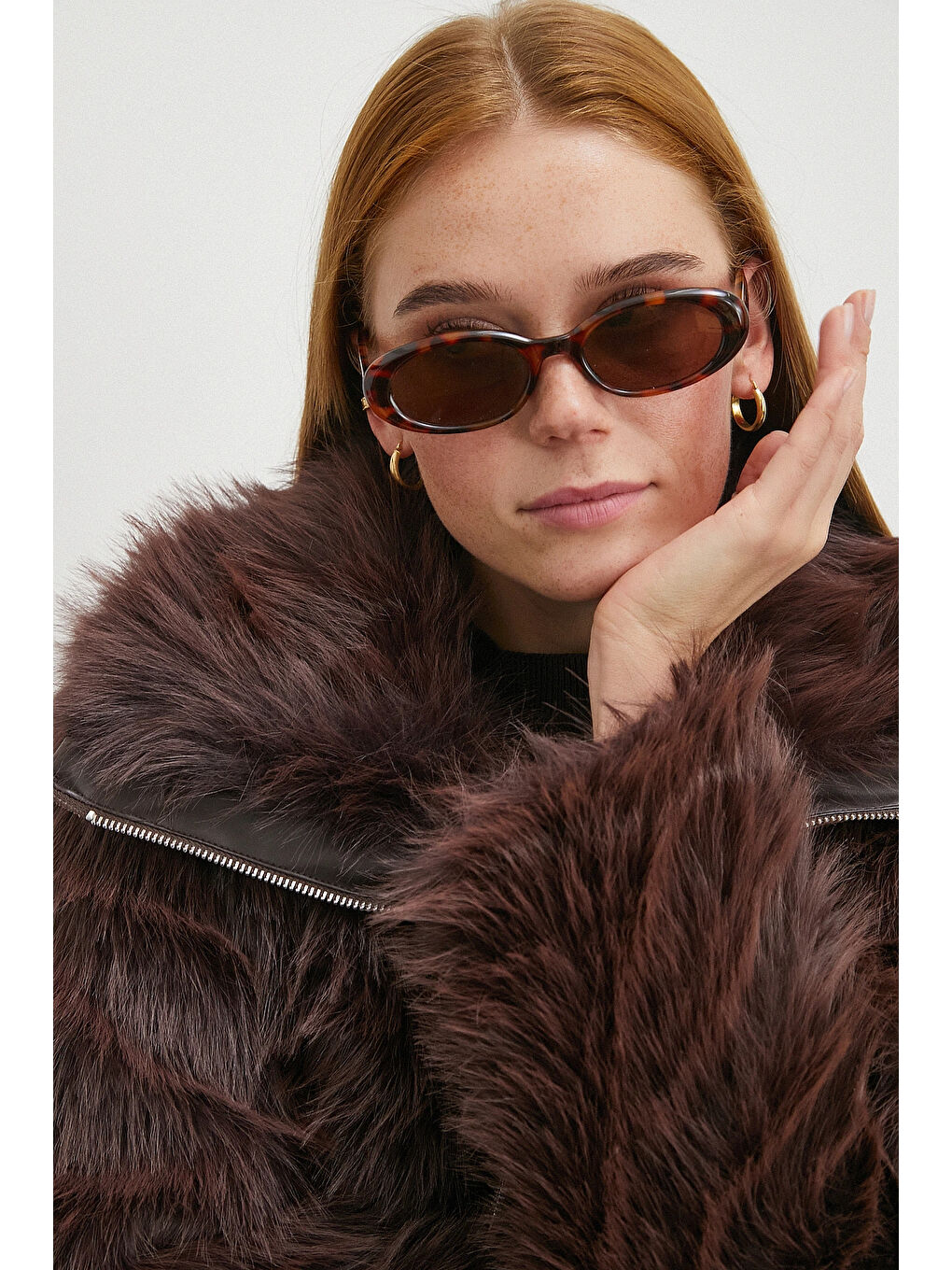 Karışık Deri Garnili Mont Kahve-3