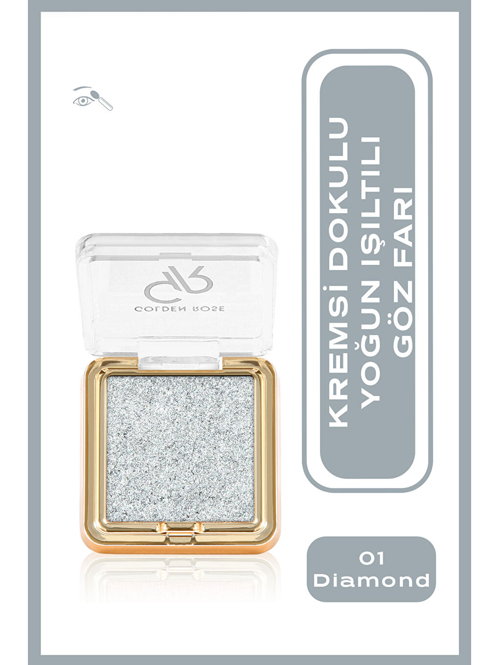 Glitter Glow Eyeshadow No:01 Diamond - Simli Işıltılı Göz Farı-1