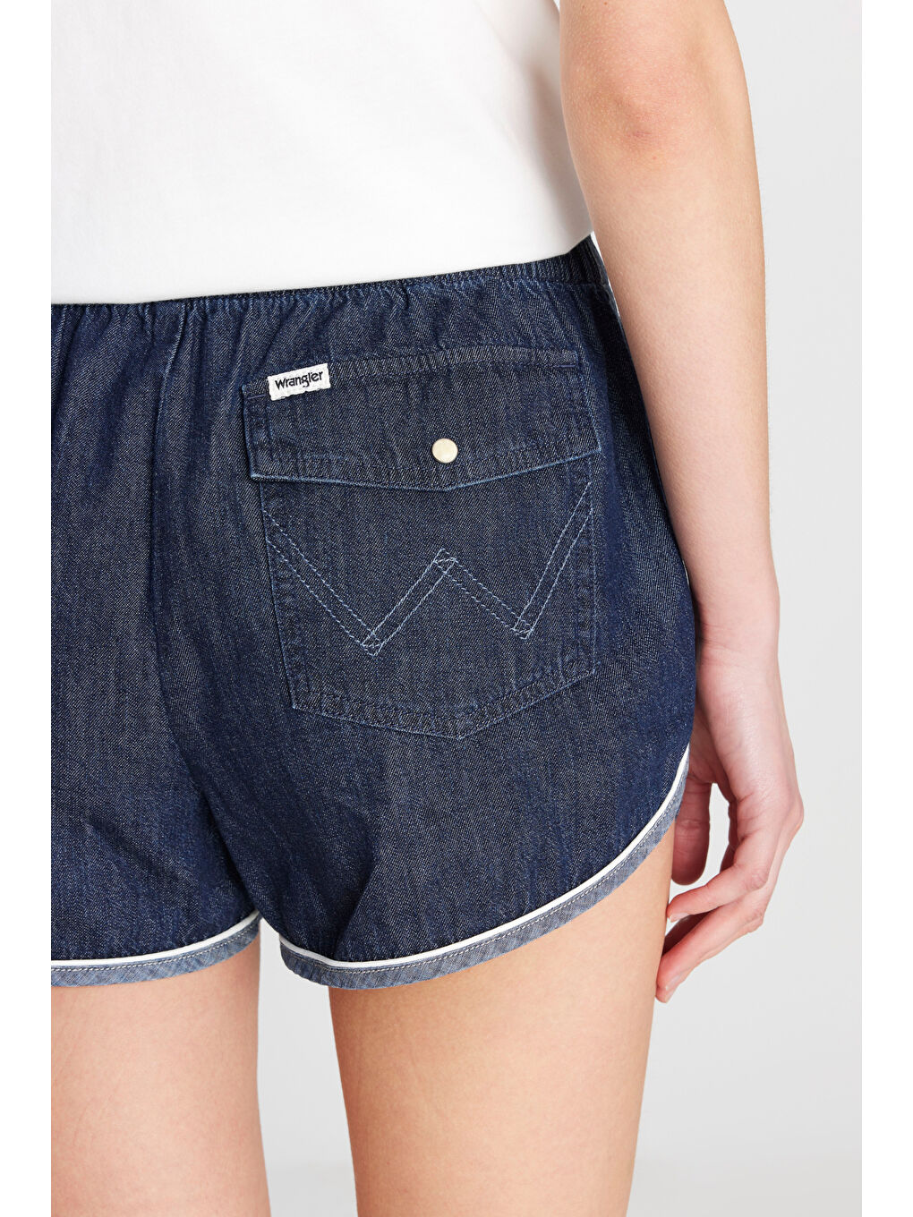 Lacivert %100 Pamuk Relaxed Fit Geniş Kesim Normal Bel Koyu Mavi Denim Şort-4