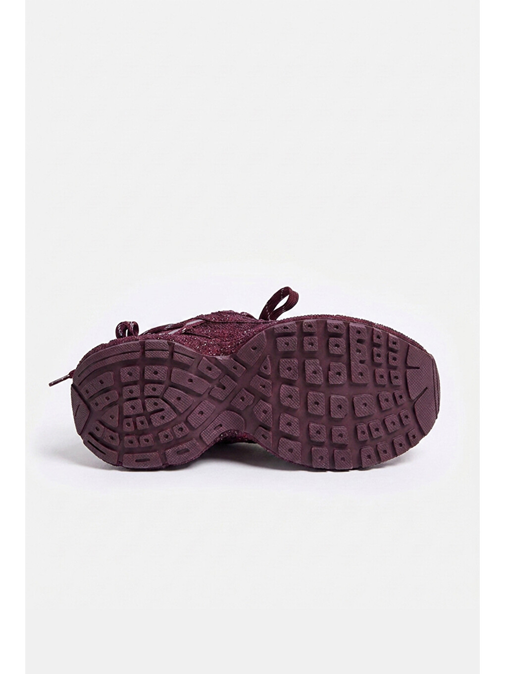 Kırmızı Kadın Bordo T11 İthal Işıltılı Taş Kaplama Özel Tasarım Sneaker Ayakkabı-5