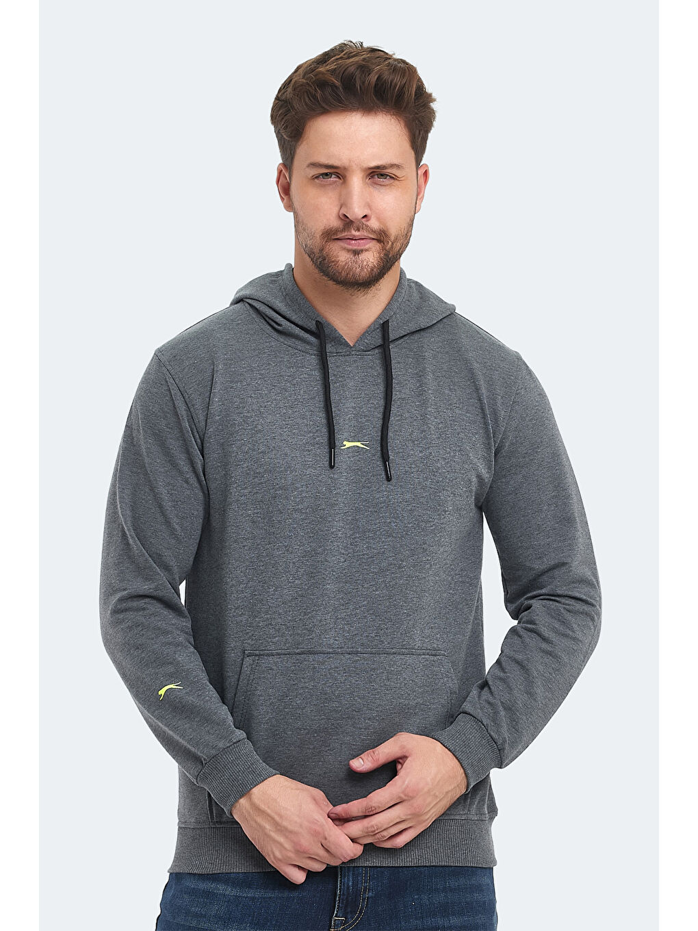 SLAZENGER OSLO IN Erkek Sweatshirt Koyu Gri