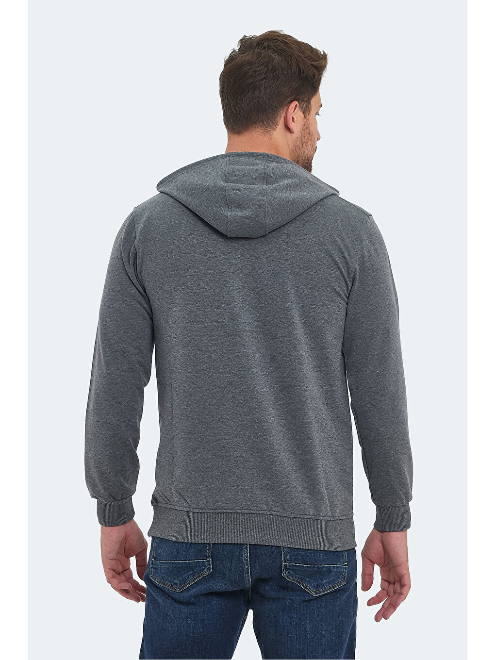 SLAZENGER OSLO IN Erkek Sweatshirt Koyu Gri - 1