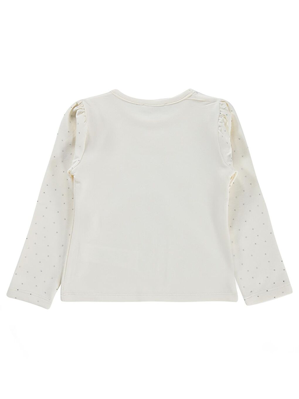 Girls Taşlı 2-5 Yaş Tişört - Kırık Beyaz-1