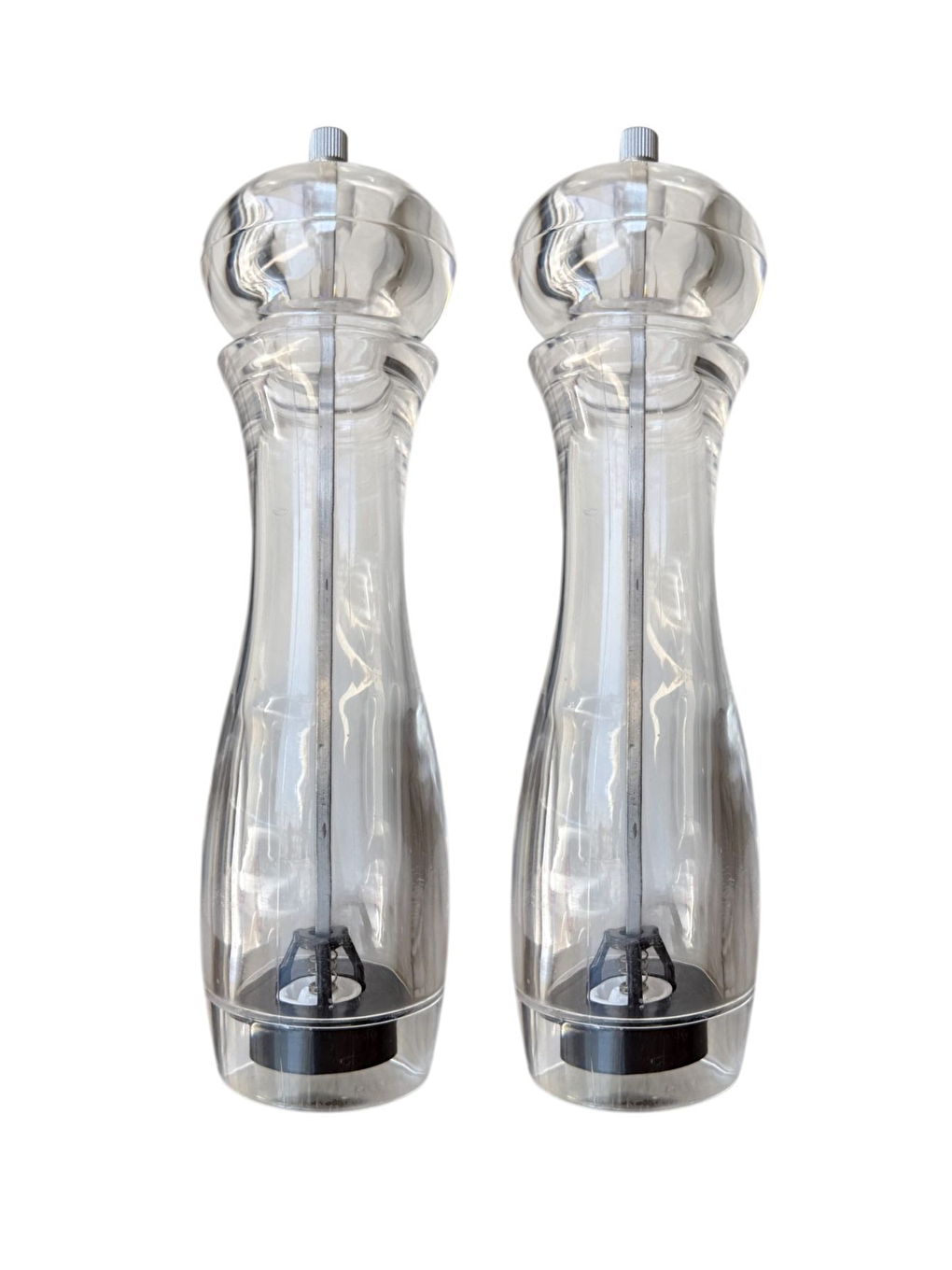 Renksiz Akrilik Baharat Öğütücüsü Büyük Boy 26 cm 2 Adet-1