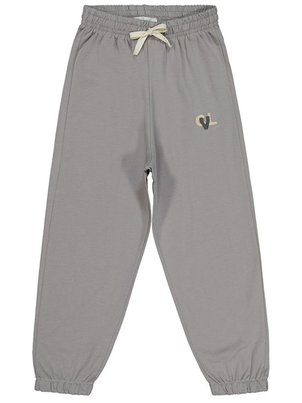 Gri Boys Cvl Nakışlı Süs Bağcıklı 6-9 Yaş Eşofman Altı