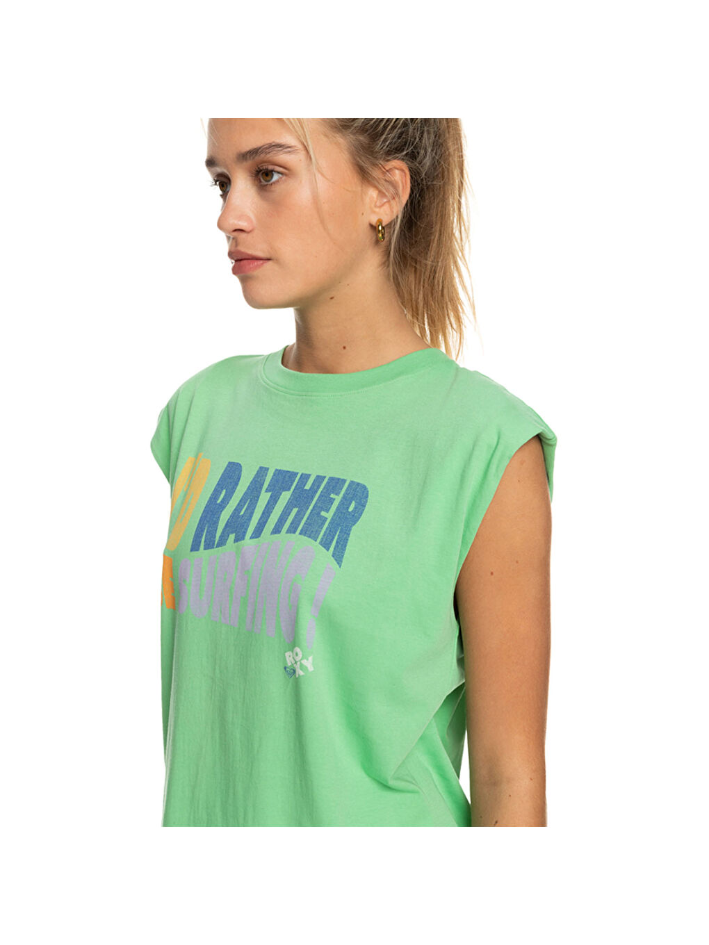 Smell Of Sea J Kadın Yeşil Tişört-3