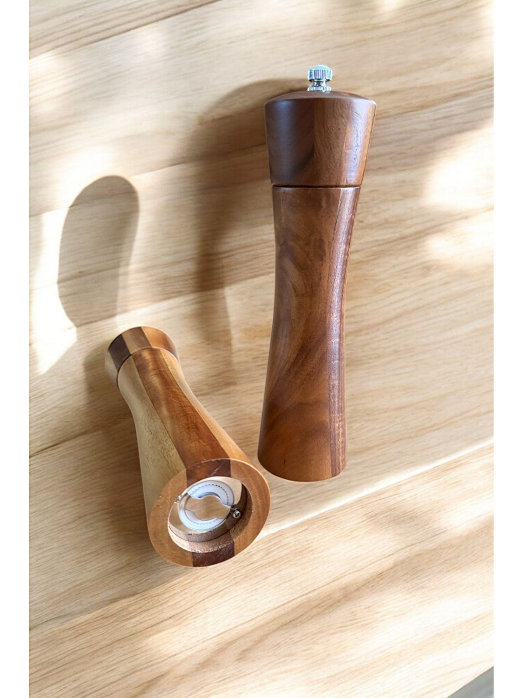 Kahverengi Ahşap Gövdeli Baharat Öğütücüsü 21 cm - 2 Adet - 396-5